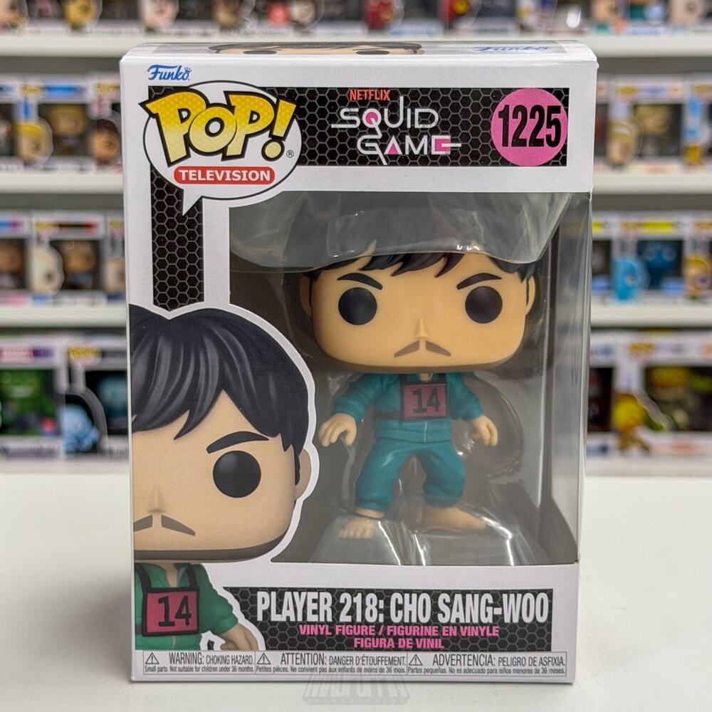 Funko Pop TV Netflix Squid Game Player 218 Cho Sang-Woo 1225 Korean Vinyl Figure